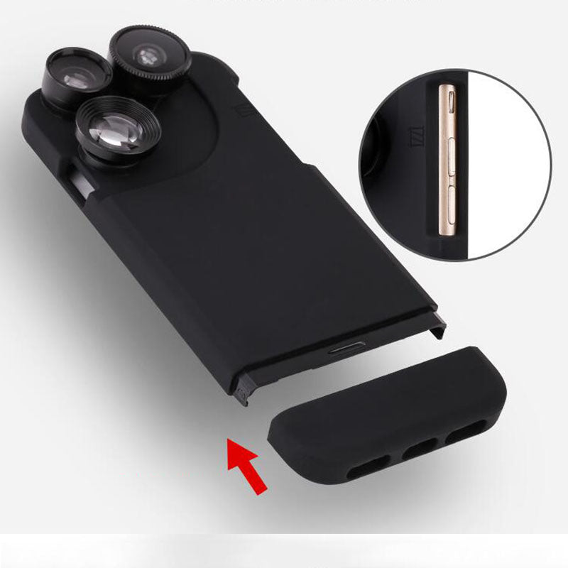 4 In 1 Telescope lense Mobile Phone Case for Iphone x 8plus 7 plus 6 plus 8 7 6s Camera lenses Outdoor Hunting - Korvel