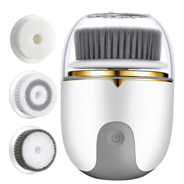 3 in 1 Ultrasonic Facial Cleanser Brush Electric Cleansing Face Brush 360 Rotate Deep Cleaning Brush Facial Skin Care Machine - Korvel