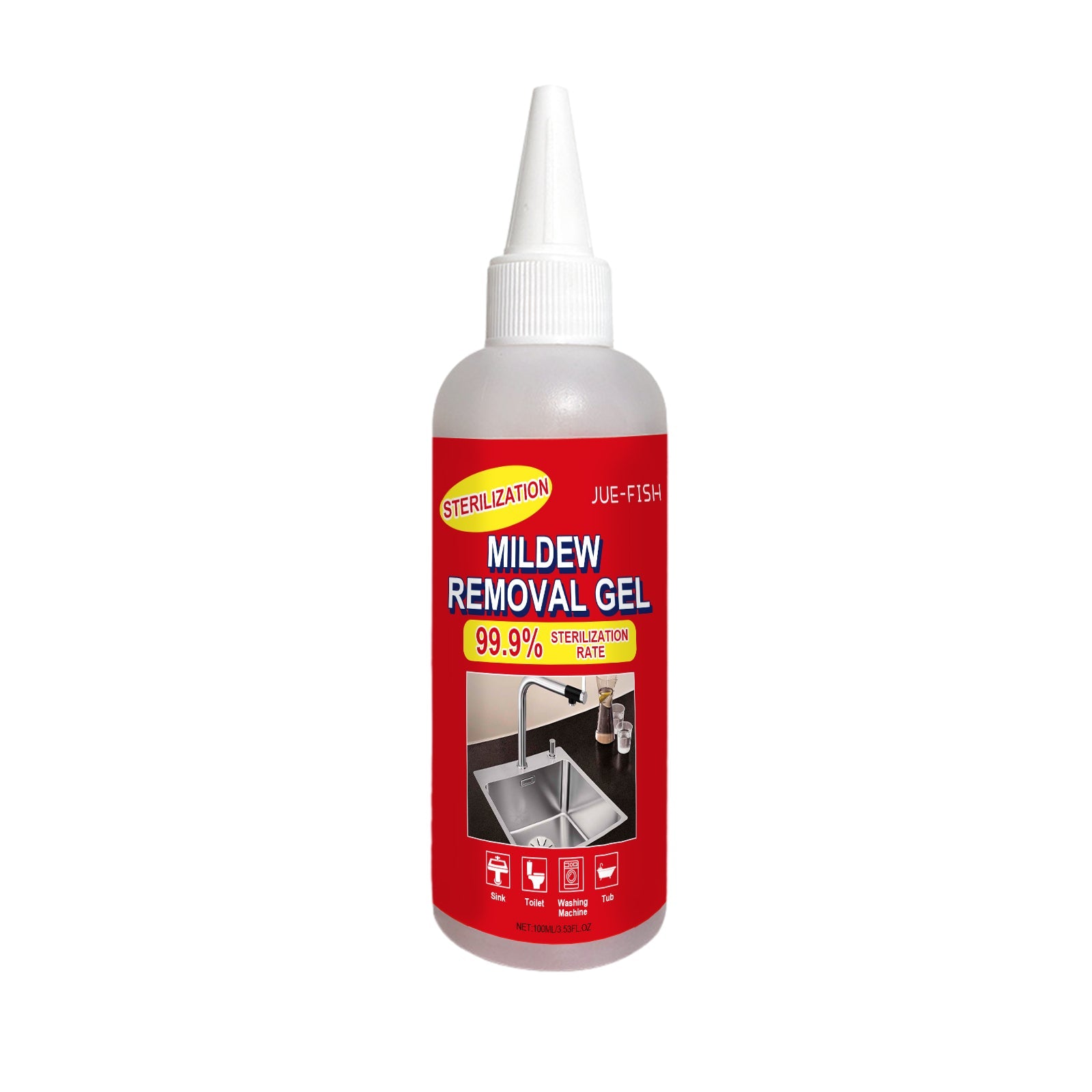 JUE-FISH Mildew Remover Gel Wall Stain Cleaner Kitchen Tile Crevices Mildew Remover Wall Multi-Effect Mildew Inhibitor - Korvel