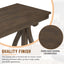48-Inch Rustic Vintage Console Table --- Farmhouse Style Entryway Table with Open Shelf and Sturdy Construction (Walnut) - Korvel