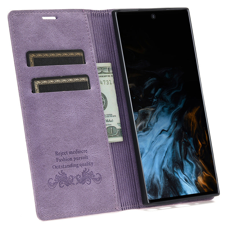 For iPhone 13 Dream Pair Suction Flip Phone Holster Card Holder Protective Cover - Korvel