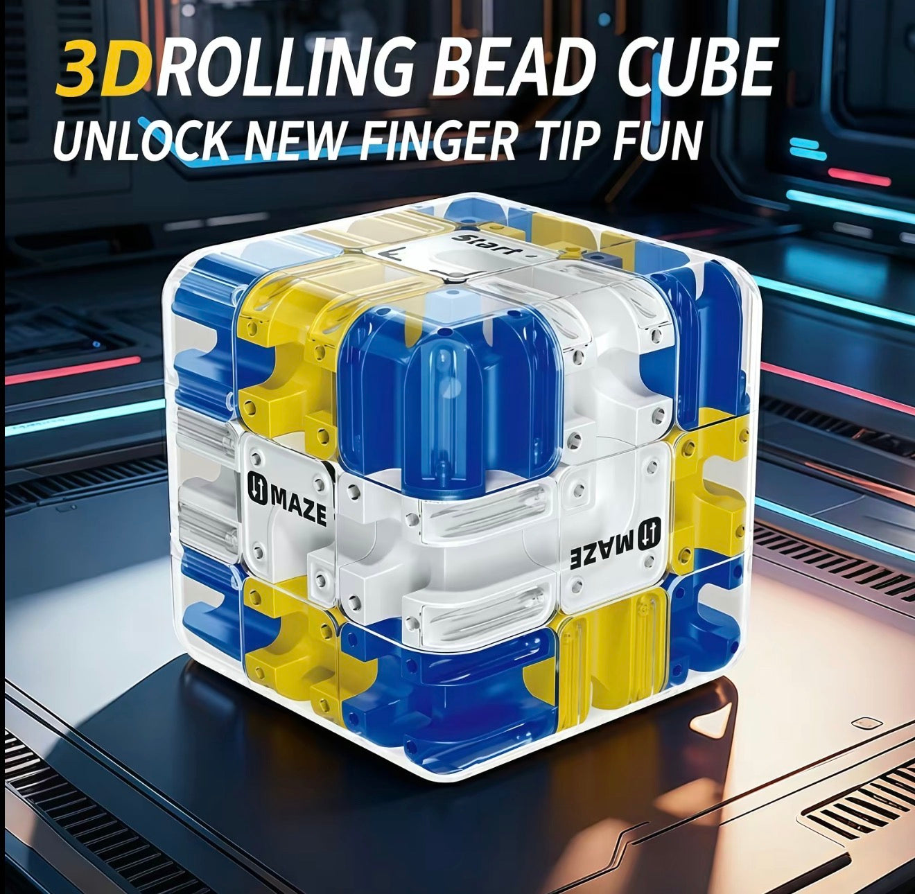 Cube Labyrinthe BrainOrbit - Puzzle 3D captivant pour tous les âges