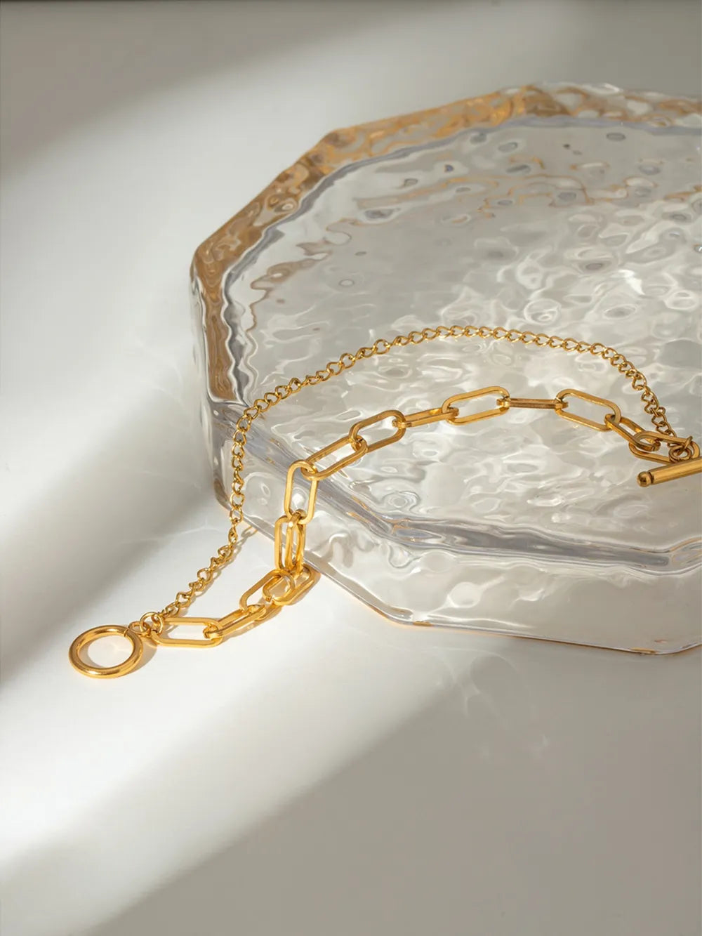 18K Gold-Plated Stainless Steel Chain Bracelet - Korvel