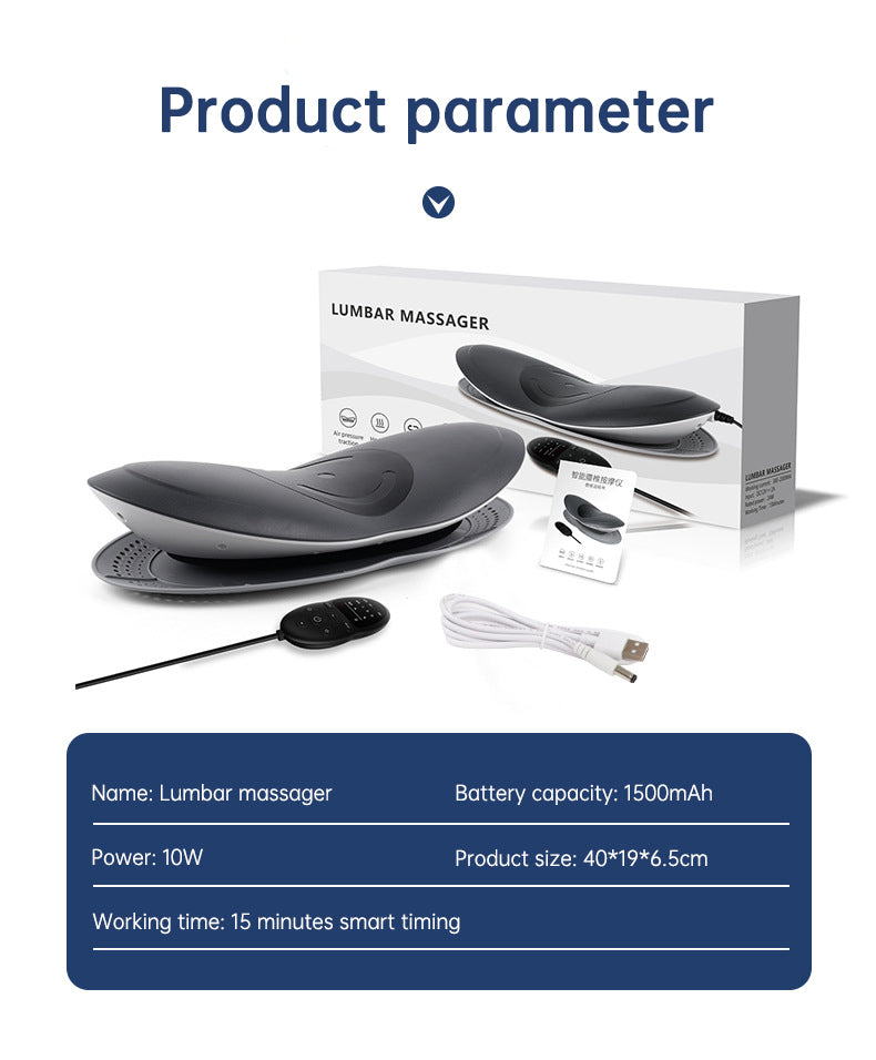 Massager Lombaire Premium avec Compresse Chaude et Pression d'Air