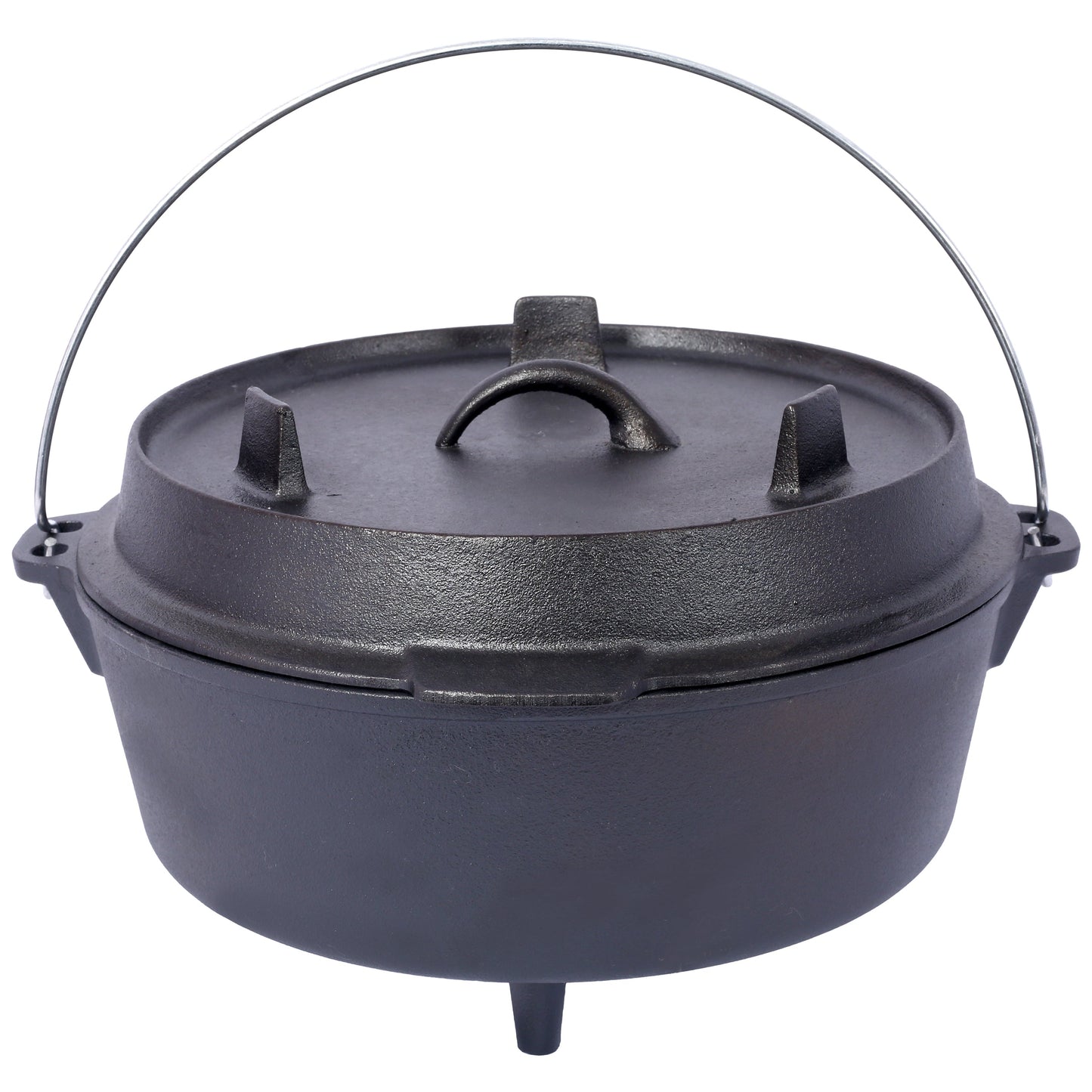 Olla de Hierro Fundido Pre-Sazonada de 8 Cuartos con Tapa