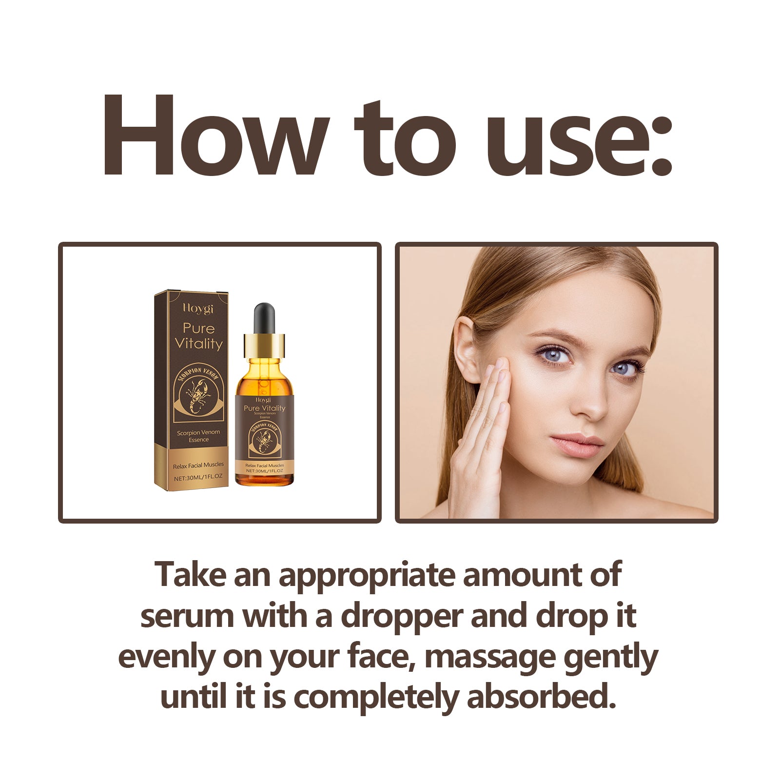 Scorpion Venom Essence, Moisturizing Anti-Wrinkle Carry Bright Color Of Skin Firming Skin Anti-Aging Essence - Korvel