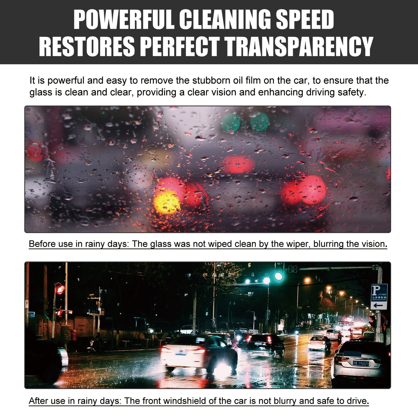 Premium Car Windshield Cleaner - Stain Resistant & Fog-Free