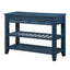Mesa Consola Sofá de Estilo Mid-Century con Cajones de Almacenamiento - Azul Marino