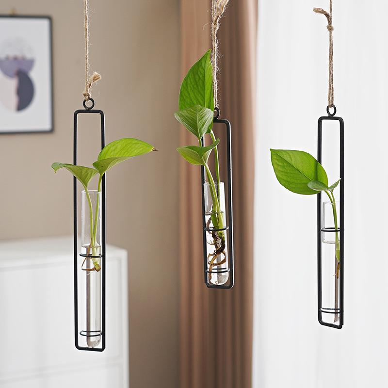 Jarrón Hidropónico de Vidrio Estilo Escandinavo para Decoración Creativa