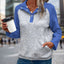 Contrast Textured Long Sleeve Sweatshirt - Korvel