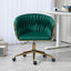 Sillón moderno verde tejido a mano con ruedas y altura ajustable