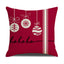 Pink Cartoon Christmas Pillowcase - Premium Linen Cushion Cover