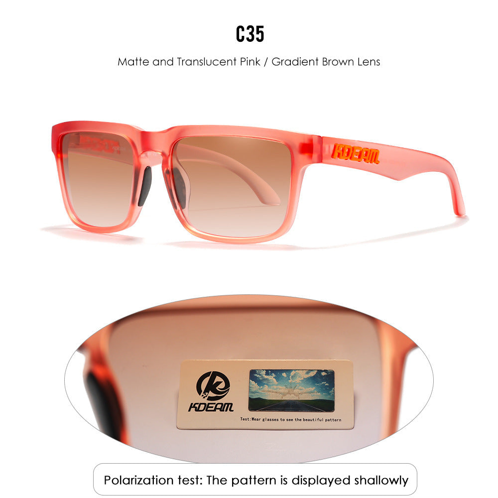 Classic polarized sunglasses for men and women ultra light driving glasses colorful real film sunglasses - Korvel