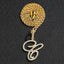 Hip Hop Grass Letter Pendant with Cuban Chain