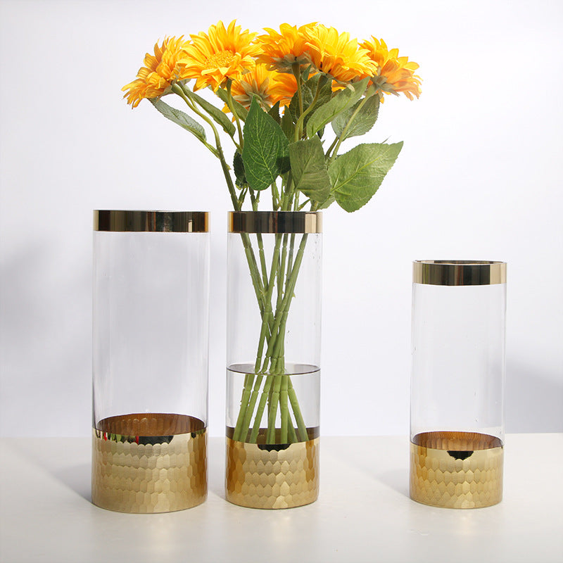Jarrón de Flores Hidropónico de Vidrio Transparente Moderno