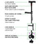 Collapsible Telescopic Cane Folding Crutch LED Lightweight Safety Walking Stick Gifts for The Elder - Korvel