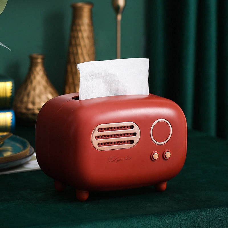Paper towel box ABS light luxury retro style gift for living room, high-end home drawer paper towel box - Korvel