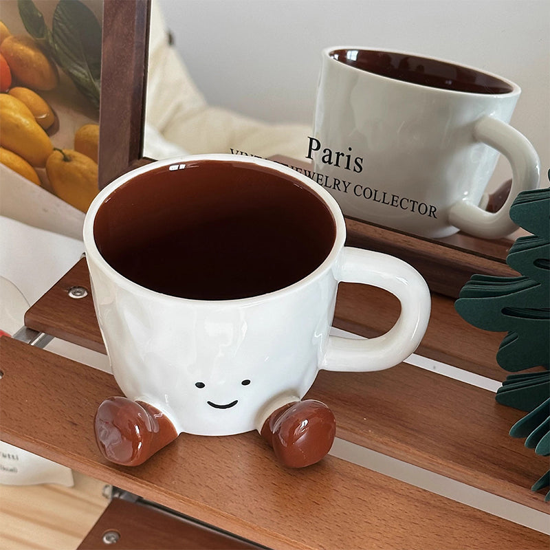 Kawaii Hand-Pinch Feet Ceramic Coffee Cup