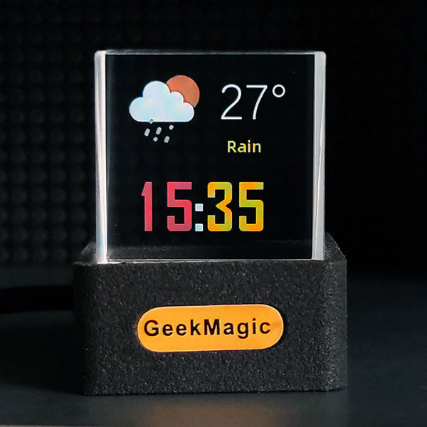New Trend Mini Transparent WiFi Weather Clock Creative Gift Desktop Decoration Display - Korvel