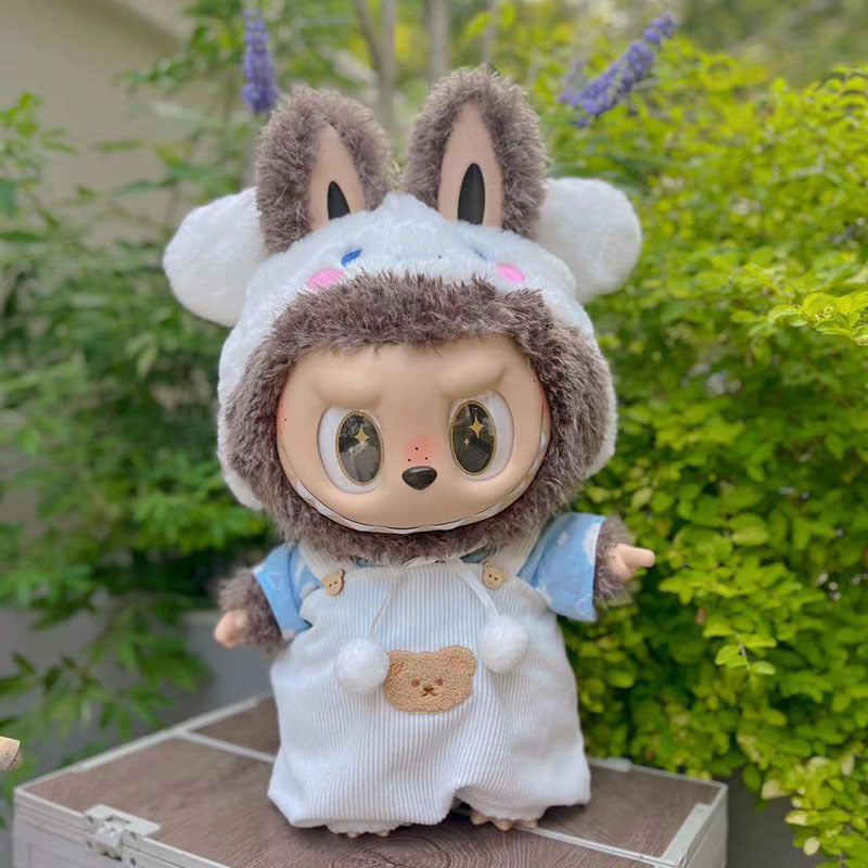 Clothing with 58cm LABUBU Design ZIMOMO Doll Clothes Rubber LABUBU Plush Toy Clothing Cute - Korvel
