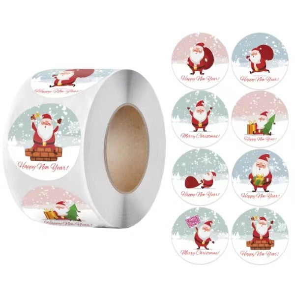 Christmas gift stickers decorative sealing sticker Merry Christmas Reward Self-adhesive labels Children's Day party - Korvel
