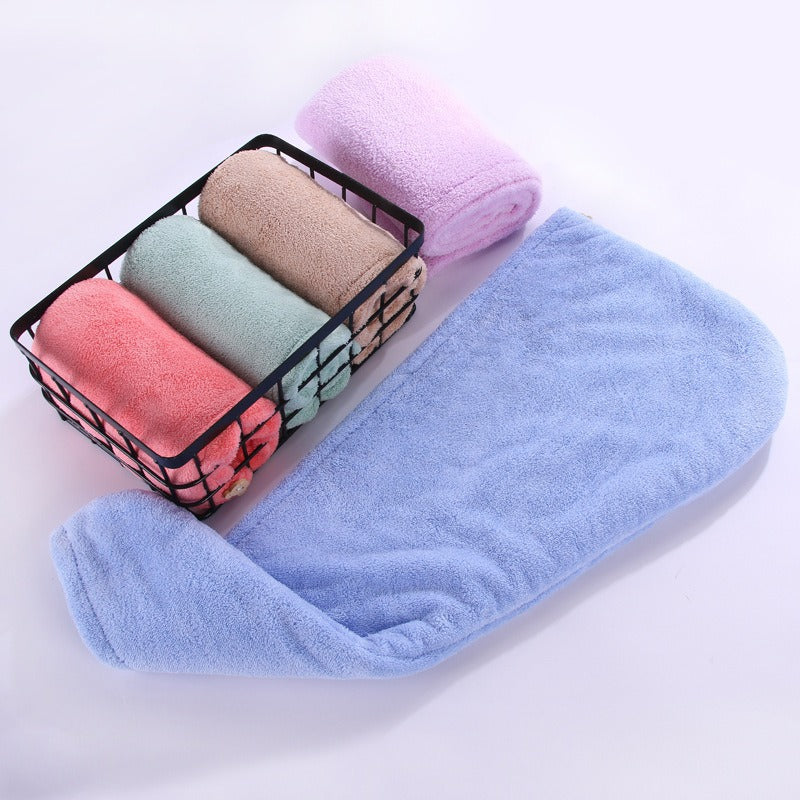Premium Coral Velvet Quick Drying Hair Towel & Shower Cap