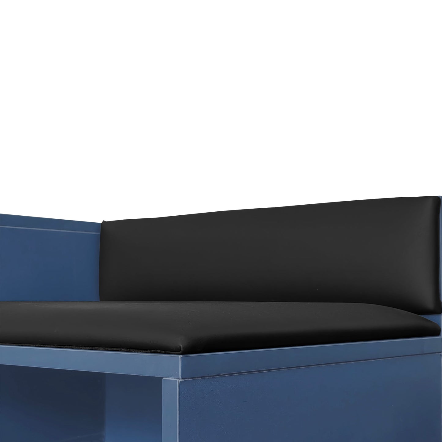 Modern Navy Shoe Storage Bench with Hidden Storage & Cushions