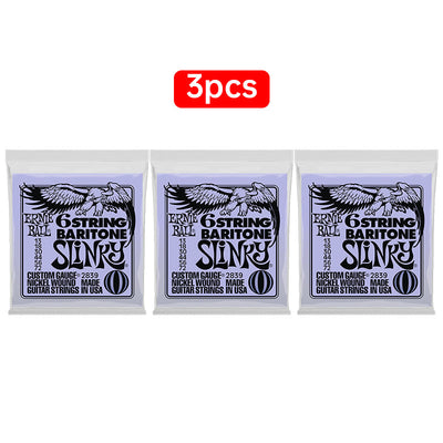 Ernie Ball 6-String Baritone Slinky Nickel Wound Electric Guitar Strings, 13-72 Gauge (P02839) - Korvel