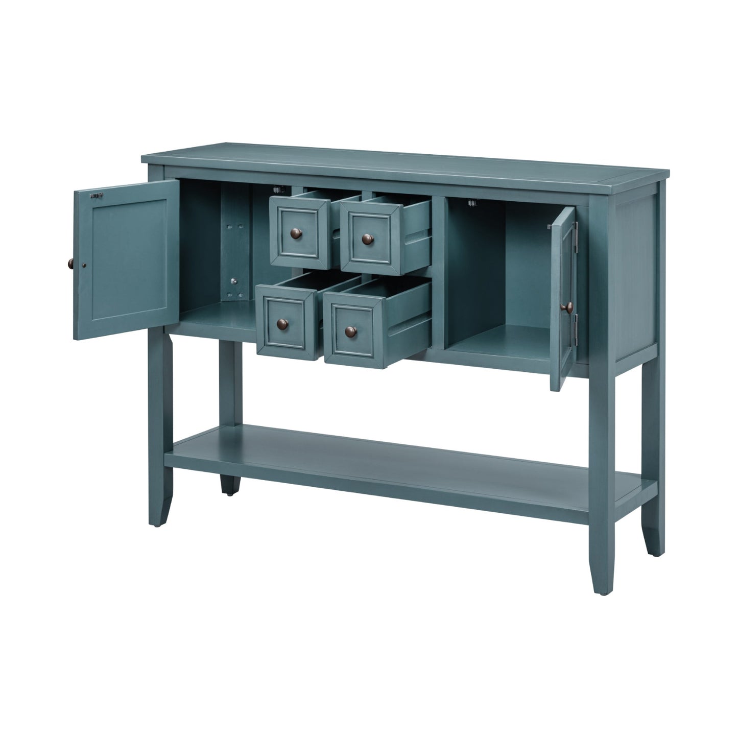 REXM Cambridge Series Retro Console Desk with Storage