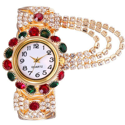 New trend and fashion women's watch with diamond inlaid digital quartz female bracelet watch - Korvel