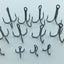 Rompin 20pc/lot 2/4/6/8/10# Fishing Hook High Carbon Steel Treble  Black - Korvel