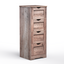 Floor Cabinet Wooden Storage Cabinet Home Office Living Room Bathroom Side Table Sturdy Modern 4 Drawers Grey - Korvel