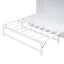 Queen Size Murphy Bed with Built-In Charging Station and a Shelf  White - Korvel