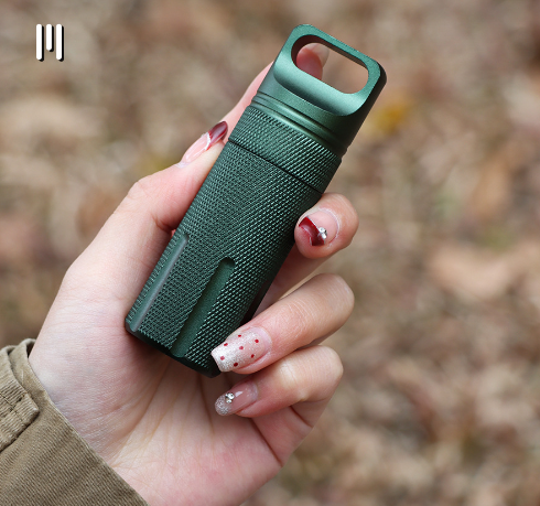 Aluminum alloy fully sealed EDC waterproof tank outdoor survival equipment waterproof compartment flat head waterproof storage b - Korvel