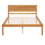 Platform Bed Frame with Headboard, Wood Slat Support No Box Spring Needed Full  Oak - Korvel