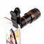 10 in 1 Kits 12x Zoom Telephoto Lens Fish eye Lens Wide Angle Macro Lenses Cell Phone Mobile Tripod - Korvel