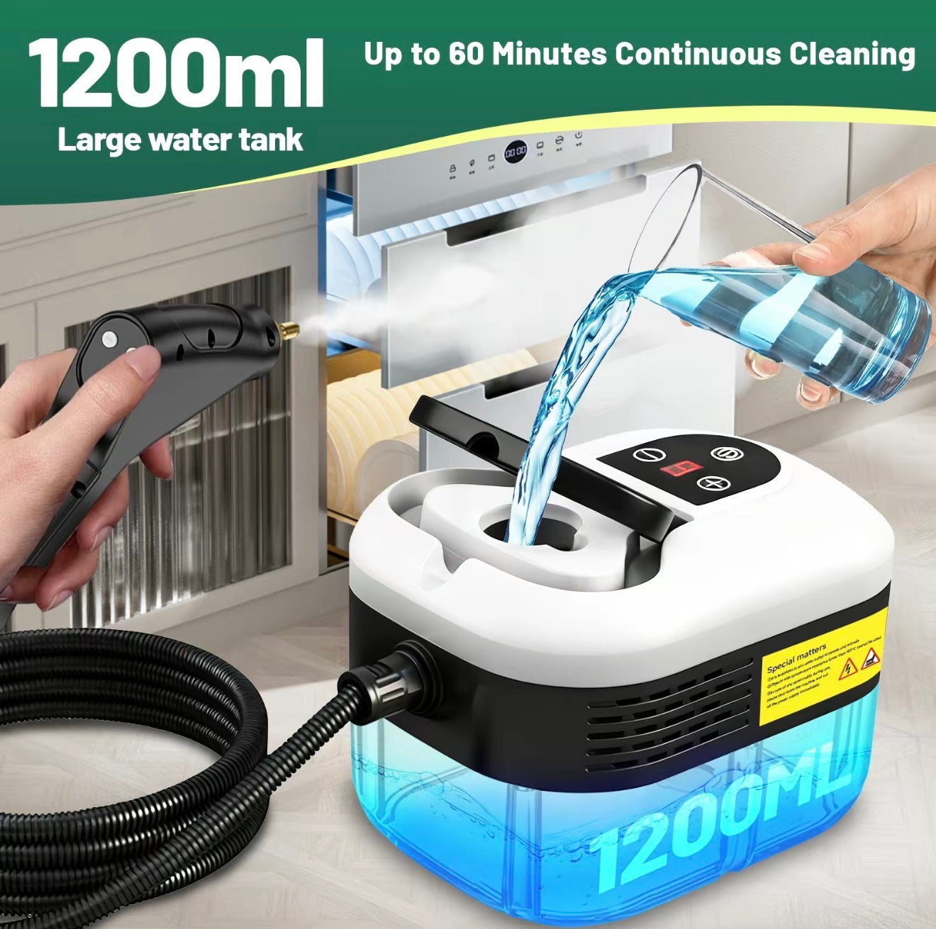 TurboSteam Nettoyeur Portable - Solution de Nettoyage à Vapeur Manuel