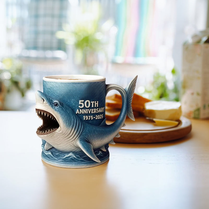 3D Shark Mug - Ocean-Themed Decor Gift for Fans & Collectors - Korvel