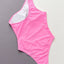 Contrast Panel One-Piece Swimsuit - Korvel