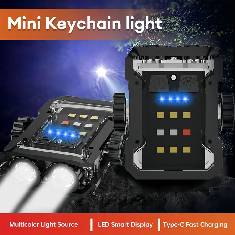 LED Portable Keychain Light - Rechargeable Mini Lantern