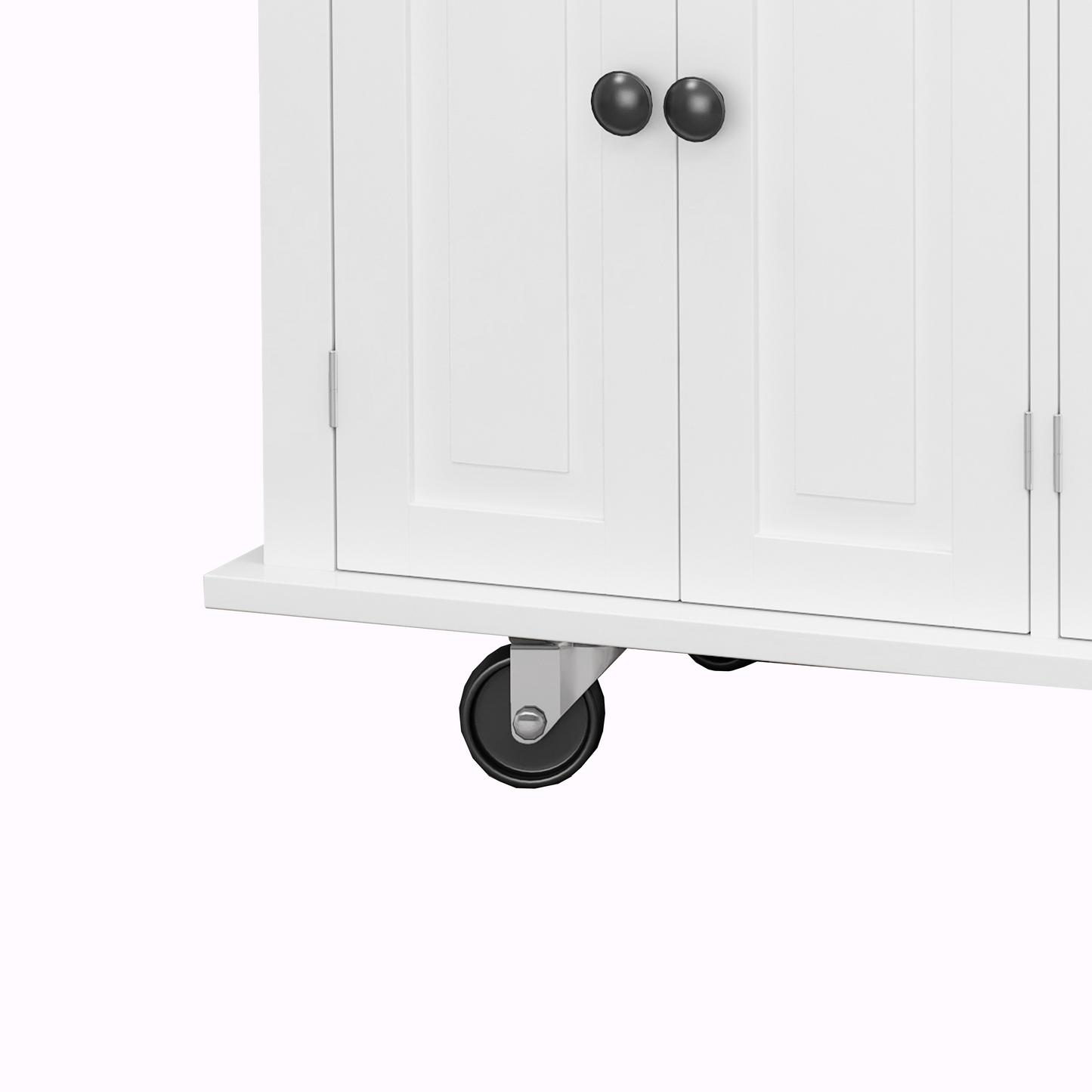 Elegant Kitchen Island Cart with Storage and Locking Wheels