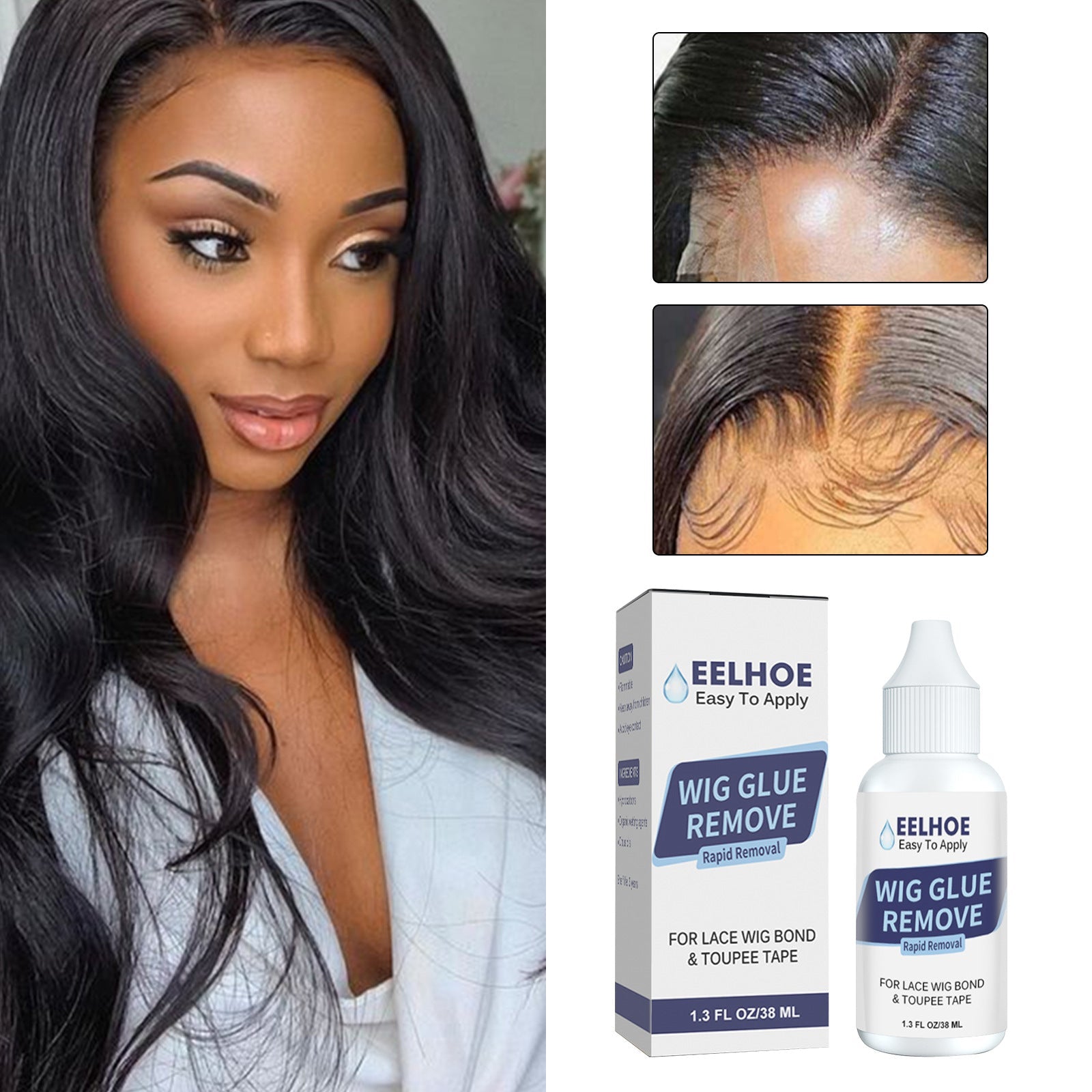 Wig Glue Remove, Skin Invisible Liquid Glue Weave Hair Repair Quickly Remove Hair Block Glue Wig Remove Glue - Korvel