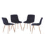 Dining Chair 4PCS（BLACK）Modern style New technology Suitable for restaurants cafes taverns offices - Korvel