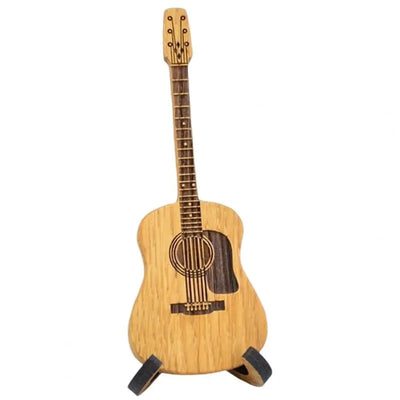 Wooden Acoustic Guitar Pick Box with Stand Smooth Edge Burr-Free Portable Handcrafted Guitar Picks Storage Container - Korvel