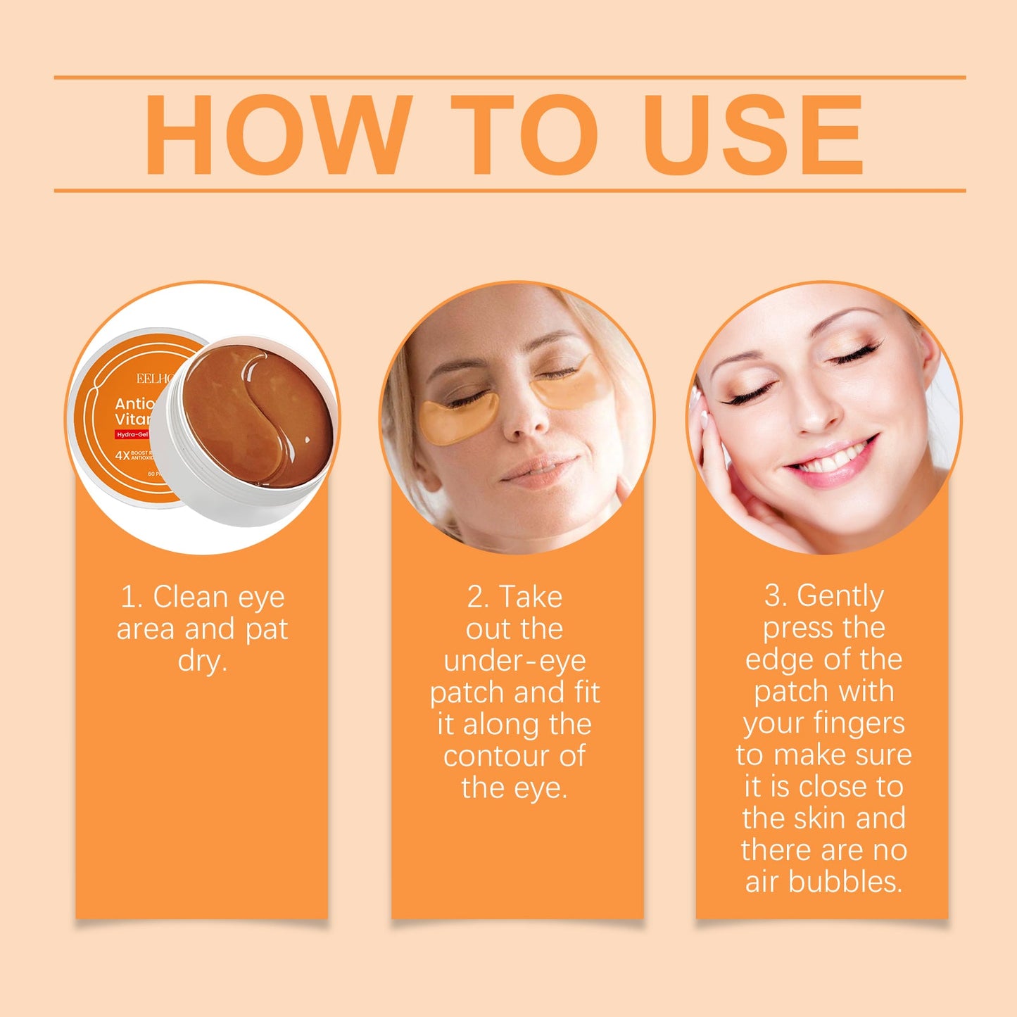 Vitamin C Under Eye Patch Bag Care Cool And Moisturize The Skin Around The Eyes Eye Mask Patch - Korvel