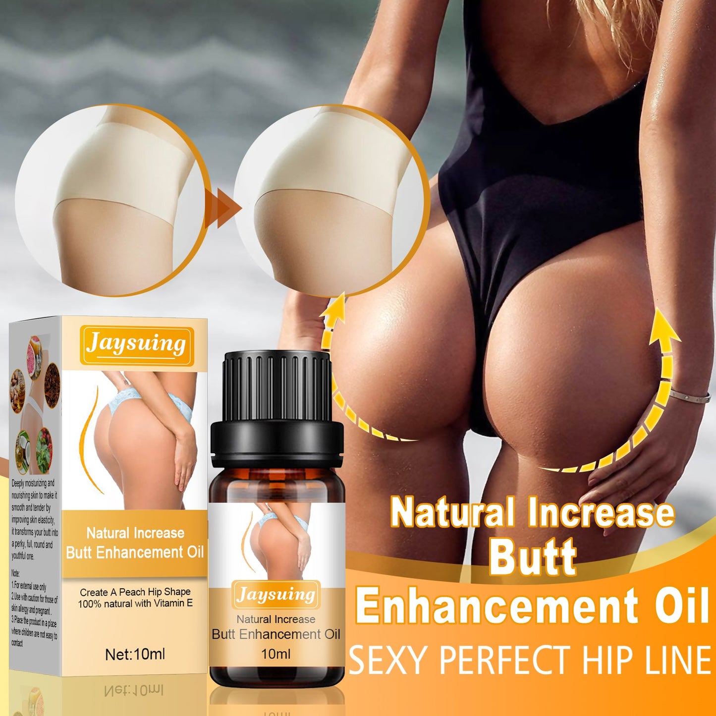 Butt Lift Essential Oil, Lift Massage Firming Butt Beauty Essence - Korvel
