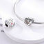 Copper plated S925 silver FOREVER colorful heart clip beads string DIY bracelet necklace - Korvel
