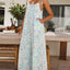 Elegant Printed Wide Leg Jumpsuit with Pockets