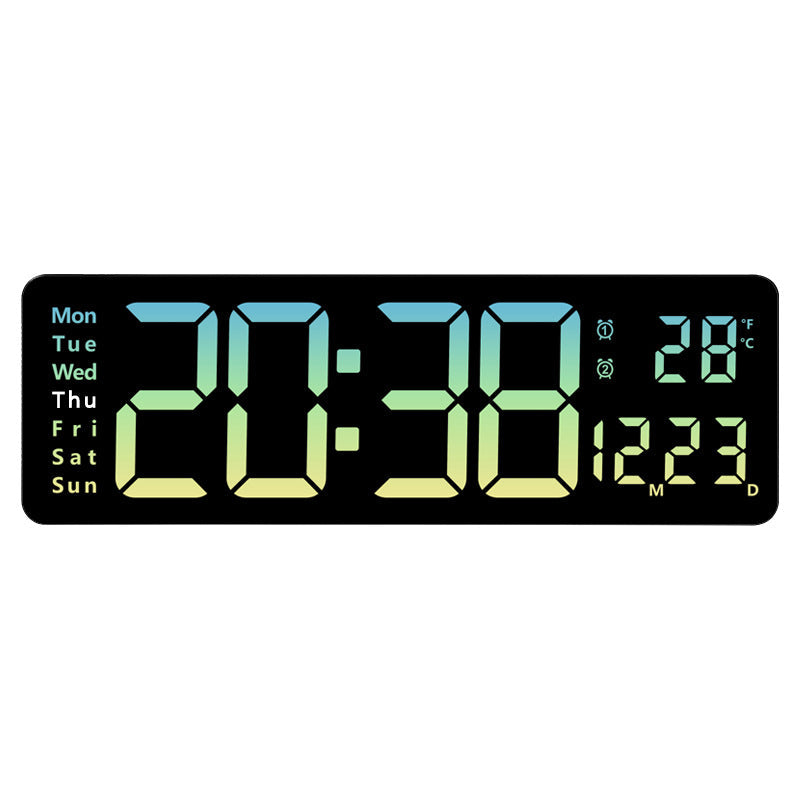 Large LED Digital Wall Clock with Remote Control