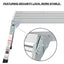 Aluminum Work Platform Large Size Step Stool Folding Portable Work Bench 40" Width Telescopic Feet 22" -27.5" Height Adjustable - Korvel